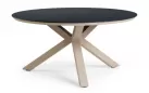 Stół okrągły OMNIGO d150 aluminiowe nogi beżowe / blat HPL GRAPHITE