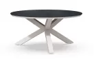Stół okrągły OMNIGO d150 aluminiowe nogi białe / blat HPL GRAPHITE