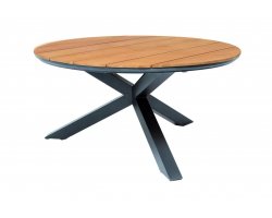 Okrągły stół aluminiowo-teakowy 150 cm OMNIGO
