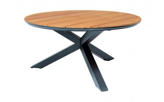 Okrągły stół aluminiowo-teakowy 150 cm OMNIGO Okrągły stół aluminiowo-teakowy 150 cm OMNIGO