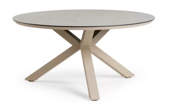 Stół okrągły OMNIGO d150 aluminiowe nogi beżowe / blat HPL OPHIRA