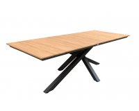 Stół ogrodowy aluminium teak antracyt 180x100 cm ORION