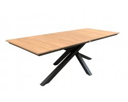 Stół ogrodowy aluminium teak antracyt 180x100 cm ORION