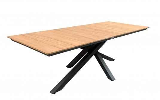 Stół ogrodowy aluminium teak antracyt 180x100 cm ORION Stół ogrodowy aluminium teak antracyt 180x100 cm ORION