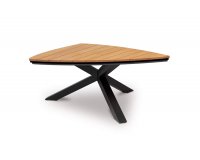 Trójkątny stół ogrodowy z blatem teakowym ODEN