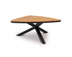 Trójkątny stół ogrodowy z blatem teakowym ODEN