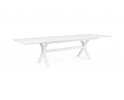 Biały rozxkładany stół ogrodowy aluminiowy KENYON 200-300 bizzotto