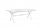 Biały rozxkładany stół ogrodowy aluminiowy KENYON 200-300 bizzotto