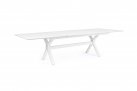 Biały rozxkładany stół ogrodowy aluminiowy KENYON 200-300 bizzotto