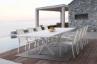 Biały rozxkładany stół ogrodowy aluminiowy KENYON 200-300 bizzotto