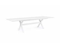 Biały rozxkładany stół ogrodowy aluminiowy KENYON 200-300 bizzotto