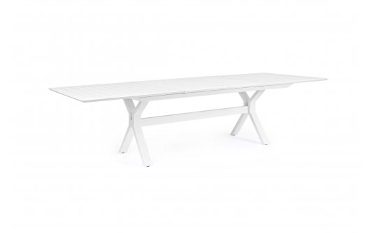 Biały rozxkładany stół ogrodowy aluminiowy KENYON 200-300 bizzotto Biały rozxkładany stół ogrodowy aluminiowy KENYON 200-300 bizzotto