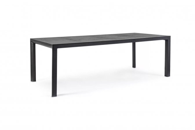 Aluminiowy stół na taras 220 cm ciemnoszary blat ceramiczny MASON bizzotto