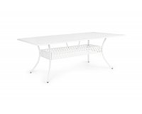 Prostokątny biały stół ogrodowy aluminiowy odlewany IVREA bizzotto