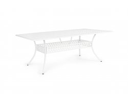 Prostokątny biały stół ogrodowy aluminiowy odlewany IVREA bizzotto