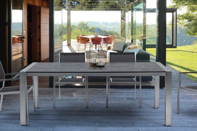 Stół ogrodowy aluminium satynowane 198x90 INEZ bizzotto