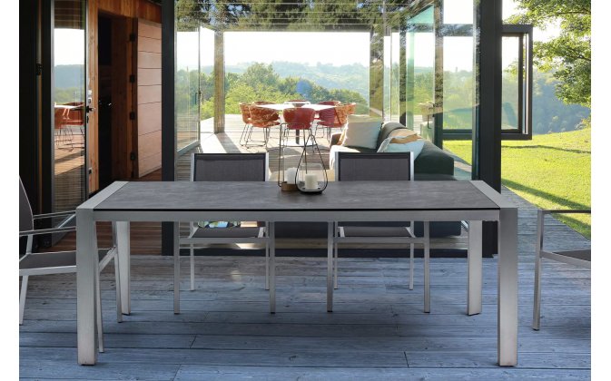 Stół ogrodowy aluminium satynowane 198x90 INEZ bizzotto