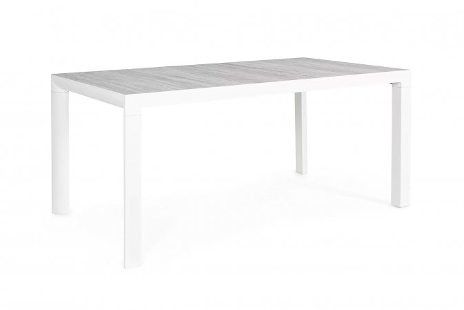 Stół ogrodowy aluminiowy dla 6 osób biały szary blat ceramiczny MASON 160 bizzotto