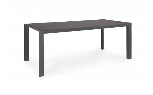 Stół aluminiowy na taras antracyt 197x90 ALEKSI bizzotto Stół aluminiowy na taras antracyt 197x90 ALEKSI bizzotto