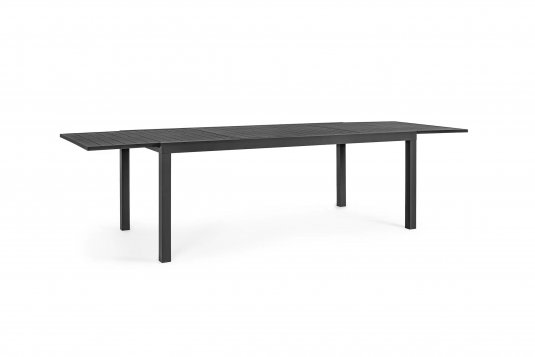 Rozsuwany ciemnoszary aluminiowy stół ogrodowy HILDE 200-300 bizzotto