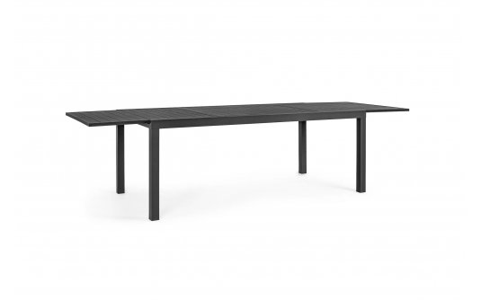 Rozsuwany ciemnoszary aluminiowy stół ogrodowy HILDE 200-300 bizzotto Rozsuwany ciemnoszary aluminiowy stół ogrodowy HILDE 200-300 bizzotto