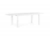 Biały rozkładany stół ogrodowy aluminiowy na taras 160-240 HILDE bizzotto