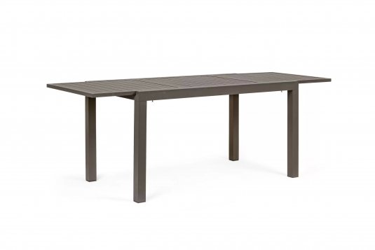 Rozkładany stół na taras aluminiowy kawowy 145-210 HILDE bizzotto