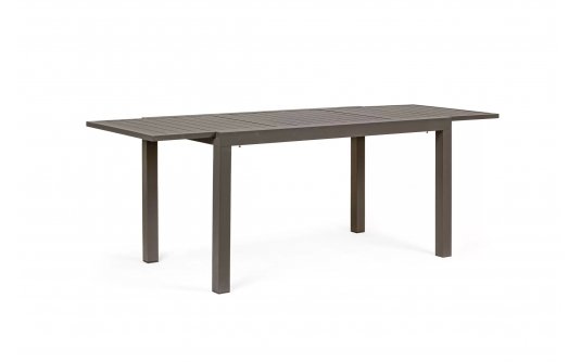 Rozkładany stół na taras aluminiowy kawowy 145-210 HILDE bizzotto