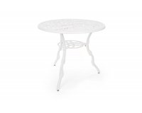 Okrągły stół ogrodowy aluminiowy o śr. 80 biały VICTORIA bizzotto