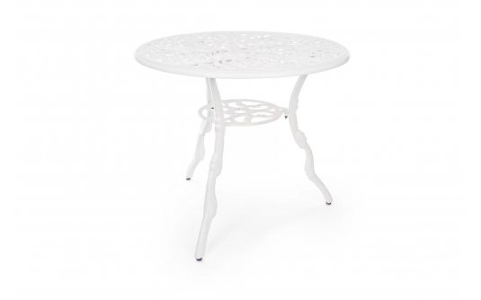 Okrągły stół ogrodowy aluminiowy o śr. 80 biały VICTORIA bizzotto Okrągły stół ogrodowy aluminiowy o śr. 80 biały VICTORIA bizzotto