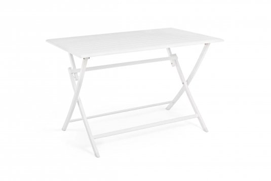 Składany stół aluminiowy balkonowy biały 110x70 ELIN bizzotto