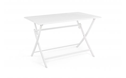 Składany stół aluminiowy balkonowy biały 110x70 ELIN bizzotto