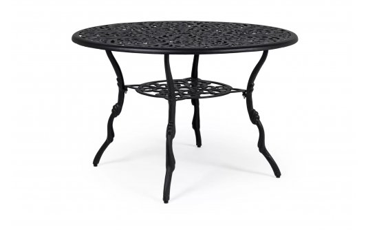 Okrągły stół aluminiowy o śr. 110 ciemnoszary VICTORIA bizzotto