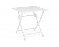 Składany stół aluminiowy balkonowy biały 70x70 ELIN bizzotto