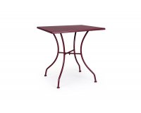 Bordowy Kwadratowy stolik kawiarniany 70x70 KELSIE bizzotto