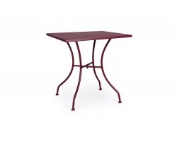 Bordowy Kwadratowy stolik kawiarniany 70x70 KELSIE bizzotto