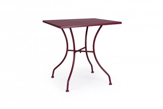 Bordowy Kwadratowy stolik kawiarniany 70x70 KELSIE bizzotto