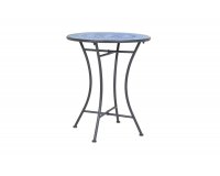 Okragły stolik śr. 60 cm z blatem niebieskim ceramicznym BISANZIO bizotyo