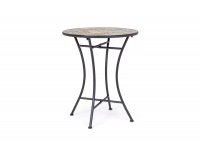 Okragły stolik śr. 60 cm z blatem wielokolorowym ceramicznym NAXOS bizotyo