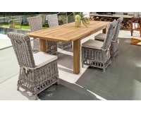 Rozkładany stół z drewna teak recykling 180-250 BOUNTY bizzotto