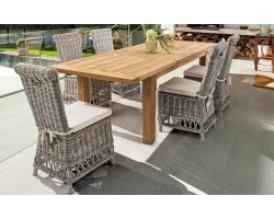 Rozkładany stół z drewna teak recykling 180-250 BOUNTY bizzotto