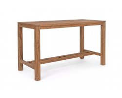 Wysoki stół barowy z drewna teak recykling MARICRUZ bizzotto