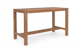 Wysoki stół barowy z drewna teak recykling MARICRUZ bizzotto