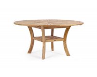 Okrągły stół teakowy z obrotową tacą MARYLAND śr. 155 bizzotto