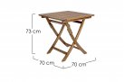 Kwadratowy stół składany 70x70 akacjowy NOEMI 70 bizzotto