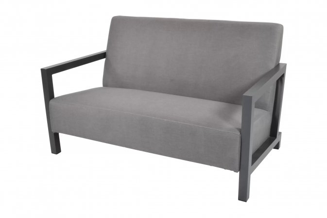 Dwuosobowa sofa ogrodowa VERONA aluminiowa antracyt
