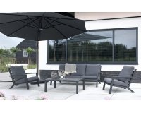 Aluminiowy zestaw wyoczynkowy ogrodowy antracyt DOWN TOWN na nowoczesny taras