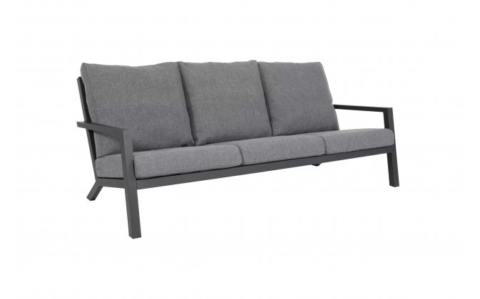 Aluminiowa sofa wypoczynkowa ogrodowa antracyt DOWN TOWN na nowoczesny taras