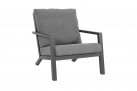 Aluminiowy fotel wypoczynkowy ogrodowy antracyt DOWN TOWN na nowoczesny taras