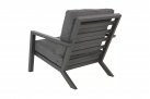 Aluminiowy fotel wypoczynkowy ogrodowy antracyt DOWN TOWN na nowoczesny taras